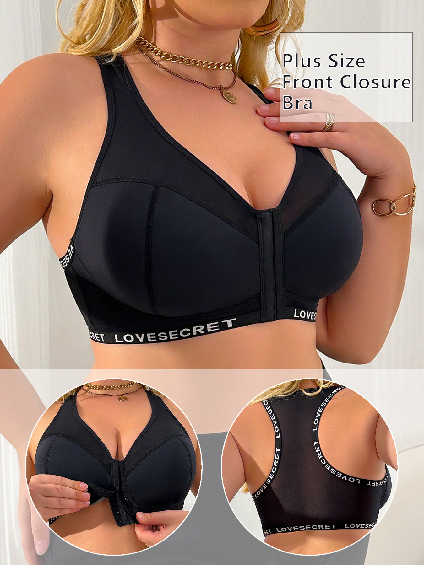 Women Plus Size Lace Bra Front - مراجعة Wirefree Bra Comfort وسعره
