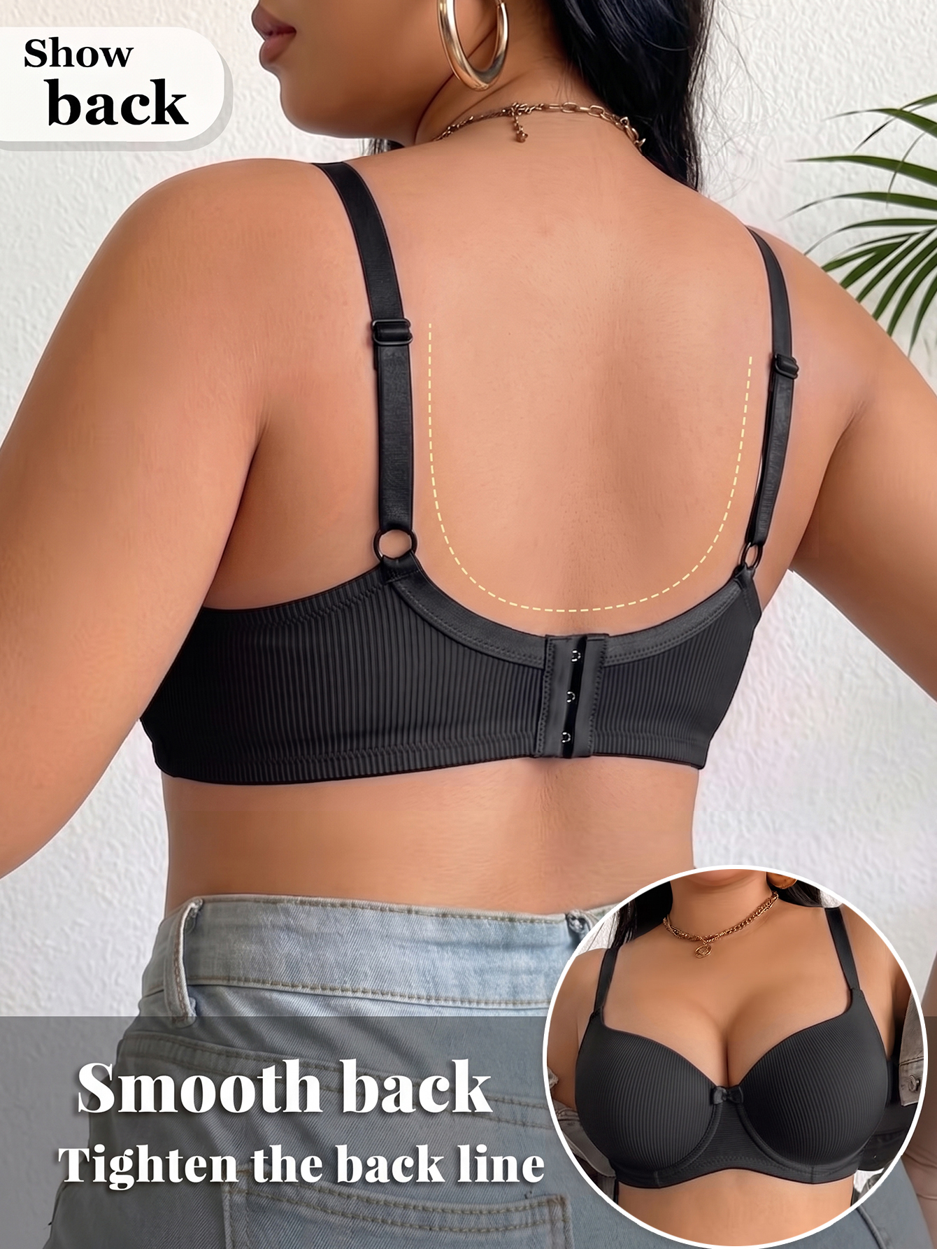 Plus Size Women Bra Thin Cup U - مراجعة Underwire Bra Padded وسعره