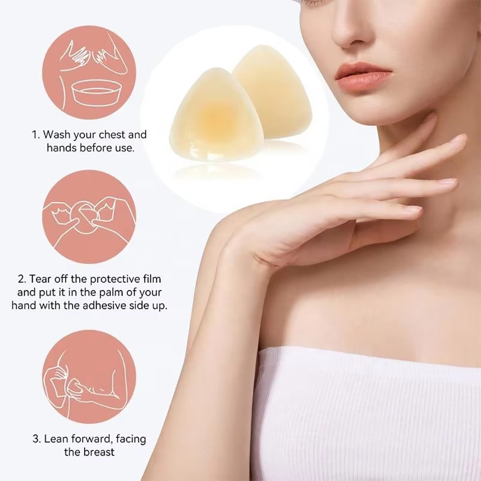 Silicone Triangular Nipple Cov - مراجعة Backless Bra Sticky وسعره