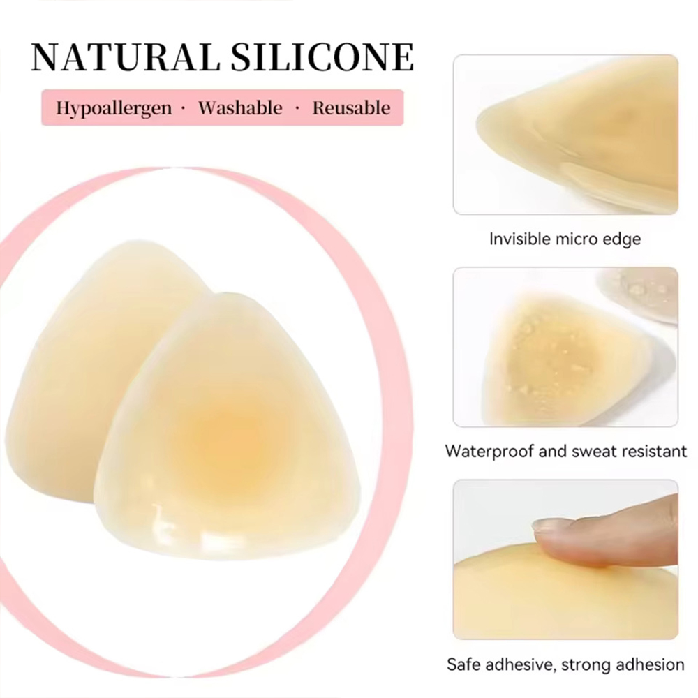 Silicone Triangular Nipple Cov - مراجعة Backless Bra Sticky وسعره