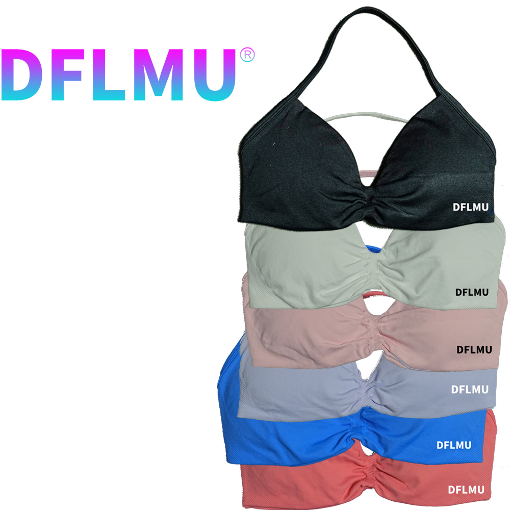 DFLMU Women Halter Sports Bra  - مراجعة Sports Bra Racerback وسعره