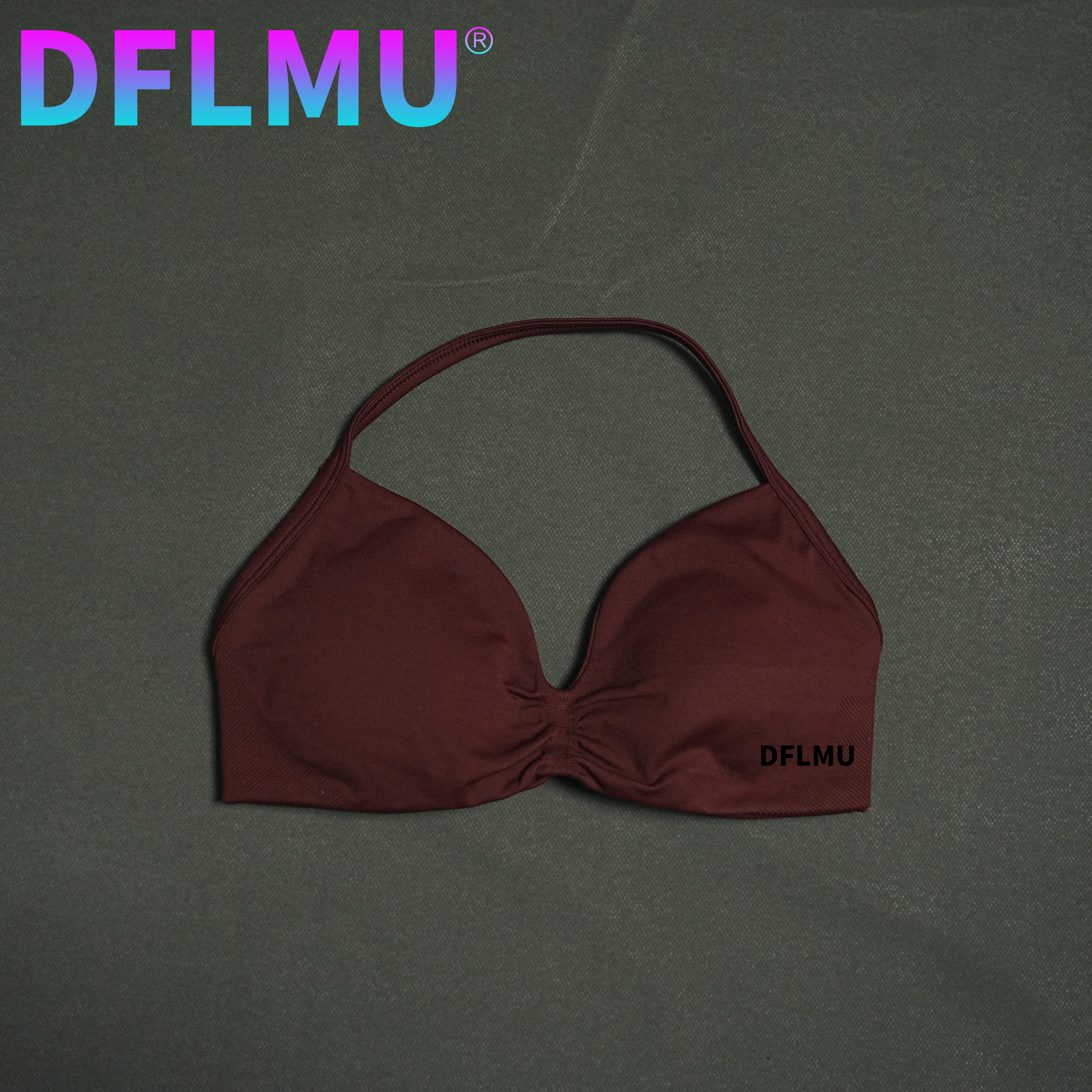 DFLMU Women Halter Sports Bra  - مراجعة Sports Bra Racerback وسعره