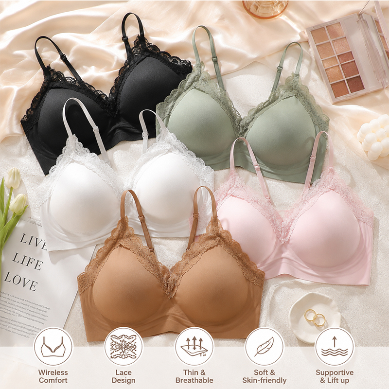 Wire Free Seamless Bralette fo - مراجعة Sleep Bra Bralette وسعره