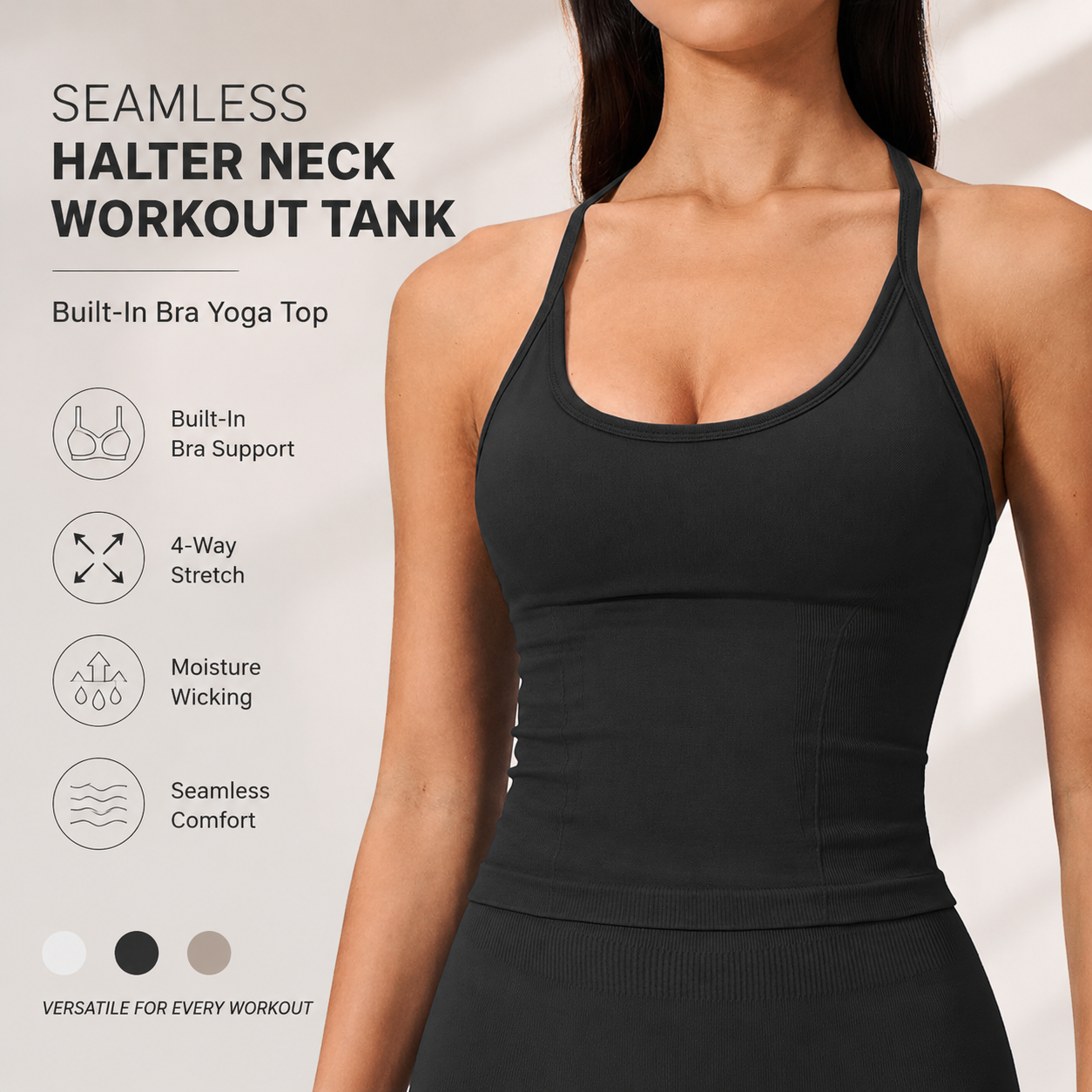 Luxury 2 in 1 Yoga Tank Top wi - مراجعة T Shirt Bra Seamless وسعره