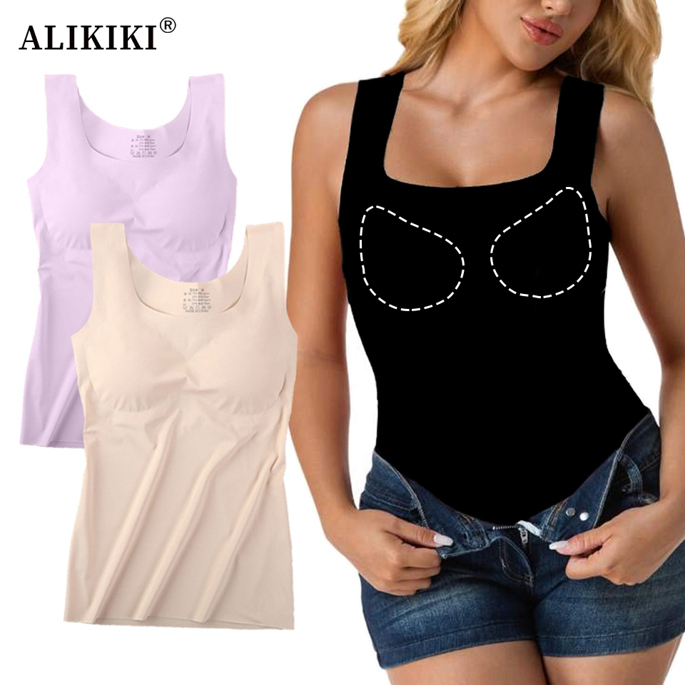 Ice Silk Wireless Push Up Tank - مراجعة T Shirt Bra Seamless وسعره