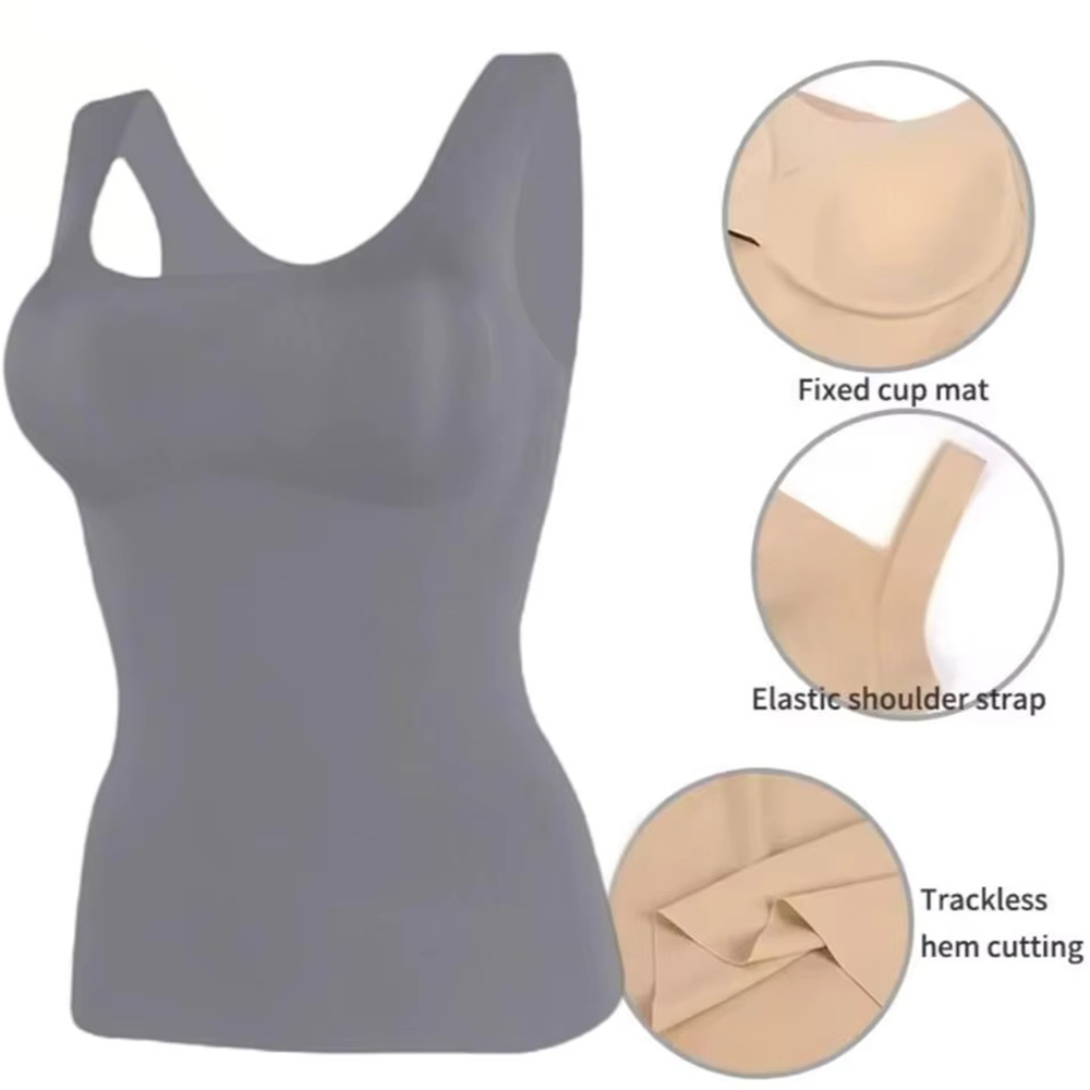 Ice Silk Wireless Push Up Tank - مراجعة T Shirt Bra Seamless وسعره