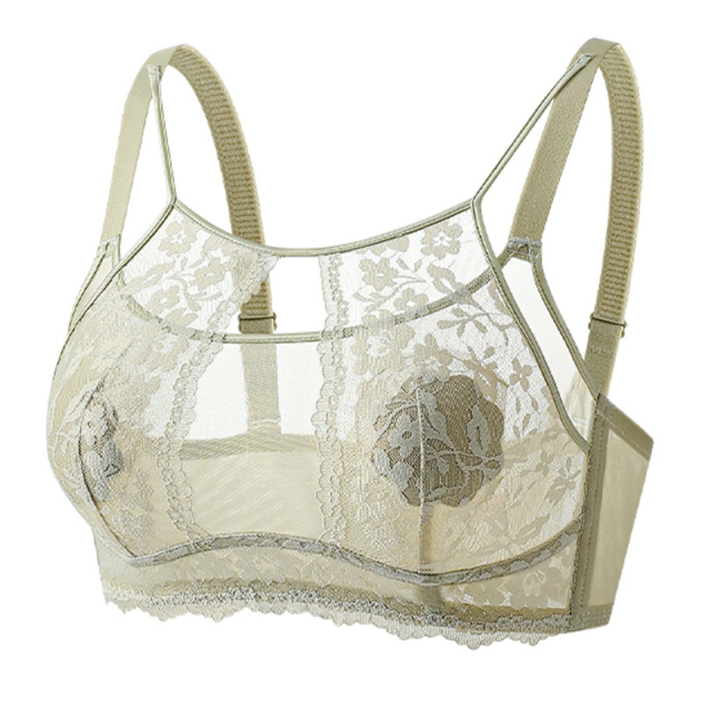 Fashion Mesh Flower Wireless D - مراجعة Sheer Mesh Bra وسعره