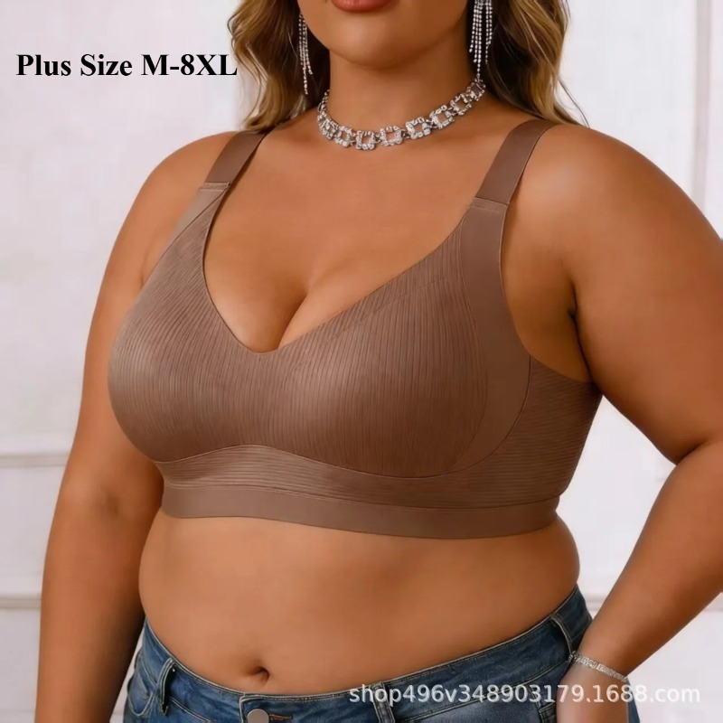 M-8XL PlusSize Women Full Cove - مراجعة Minimizer Bra Women وسعره